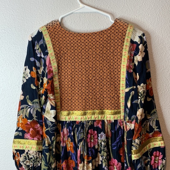 RD + Koko Floral & Embroidered Peasant Blouse sz S - Picture 5 of 7